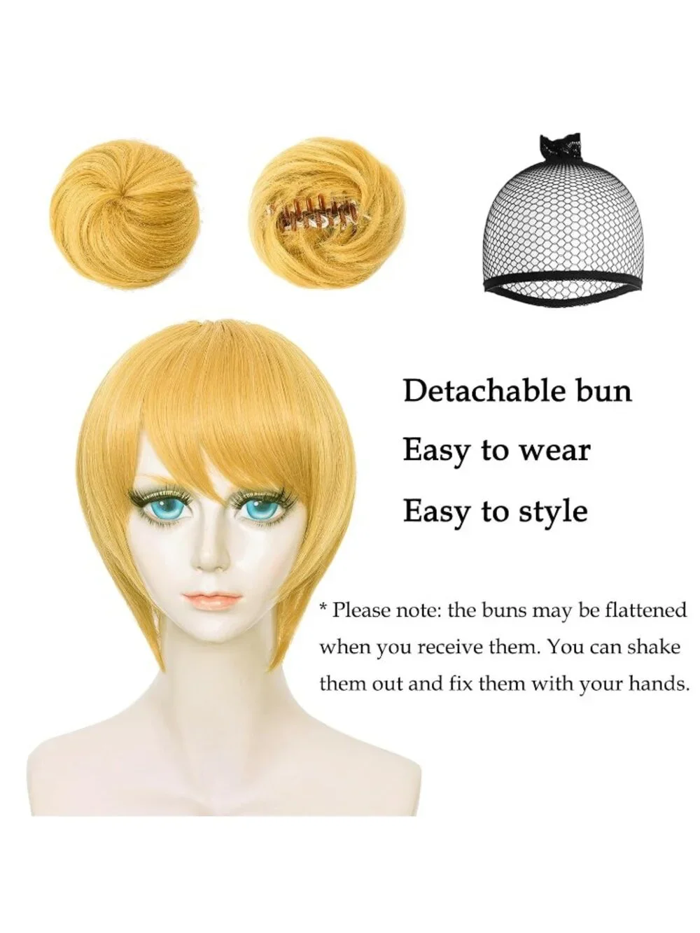 Women's Yellow Heat Resistant Synthetic Fiber Long Straight Ombre Wigs